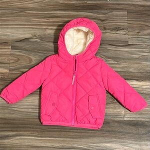 Cat & Jack pink puffer jacket size 18m